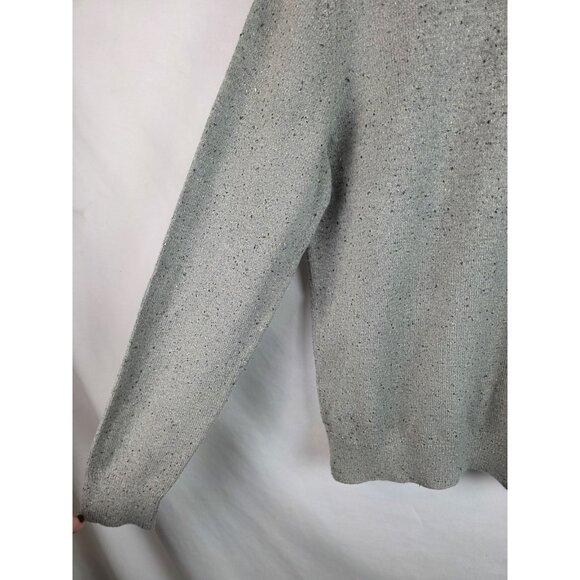 Banana Republic Mens Sweater Size Medium Gray Wool Blend Knit Long Sleeve Top - Picture 5 of 10